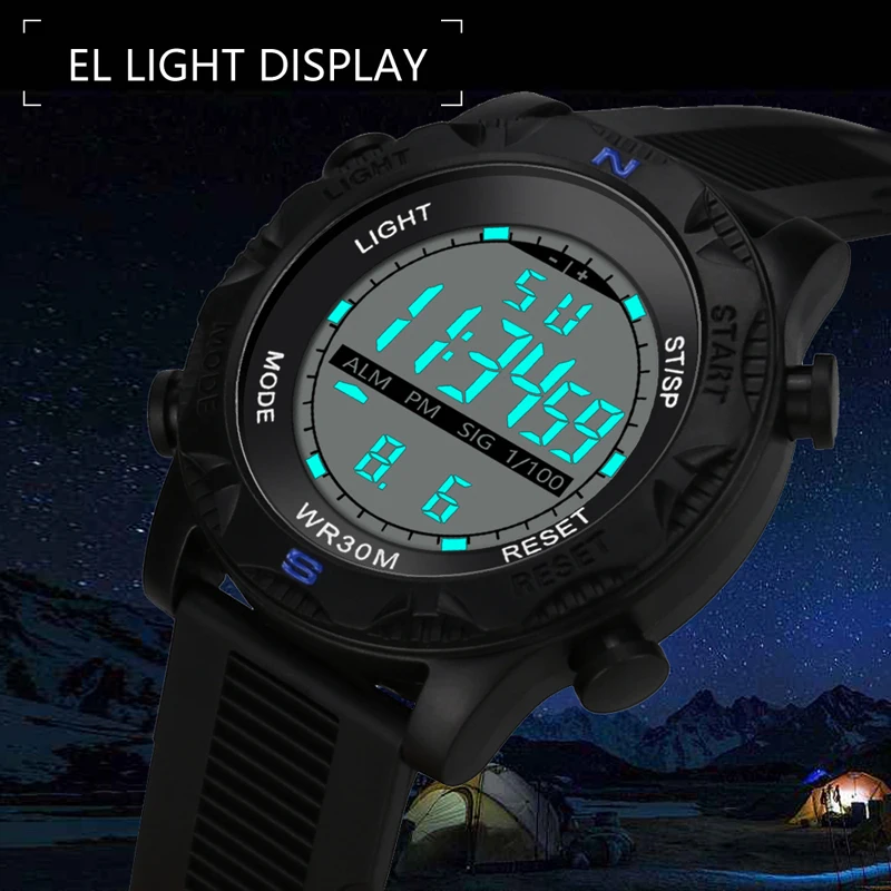 

LED Watch Casual Multifunction Sports Digital Display Date Males Quartz Watch Electronics Men Clock Wristwatch Relogio Masculino