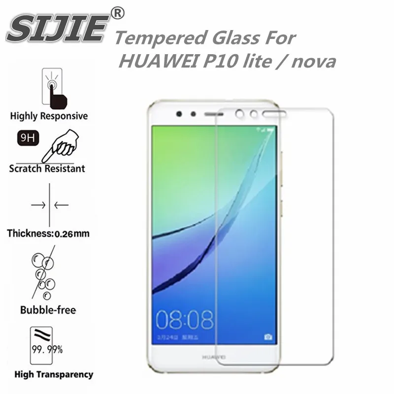 

SIJIE Tempered Glass For HUAWEI P10 lite nova 2.26mm Screen Protector protective front stronger 9H hardness thin discount