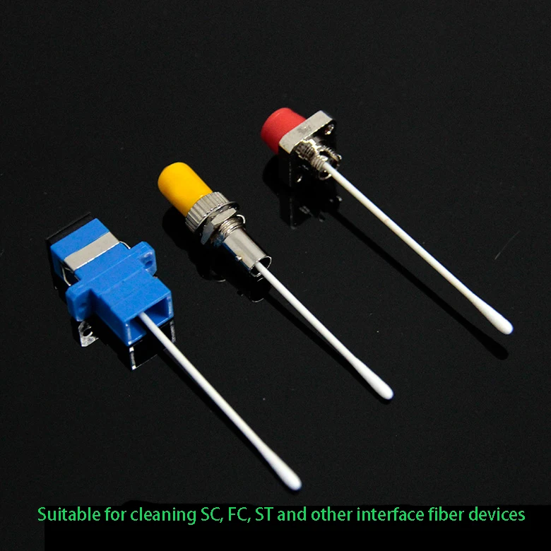 75 PCS Dust-Free Cotton Swab Fiber Cleaning Tools Optical Fiber Cleaning Rod network repair kit