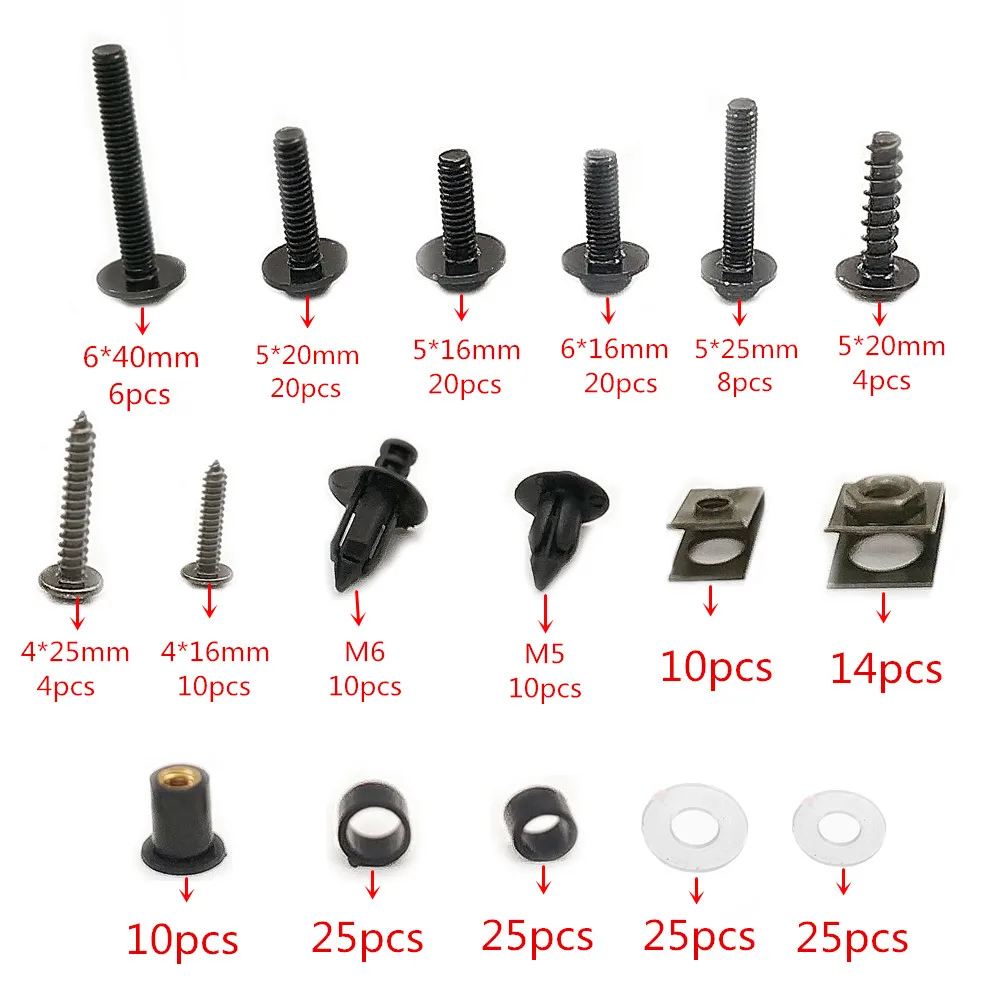 Ceny Aluminium motocyklowe zestaw śrub do nadwozia iglica prędkości zapięcia klipy nakrętki sprężyny śrubowe nakrętki dla YAMAHA TDM 900 TMAX XMAX VMAX 1200