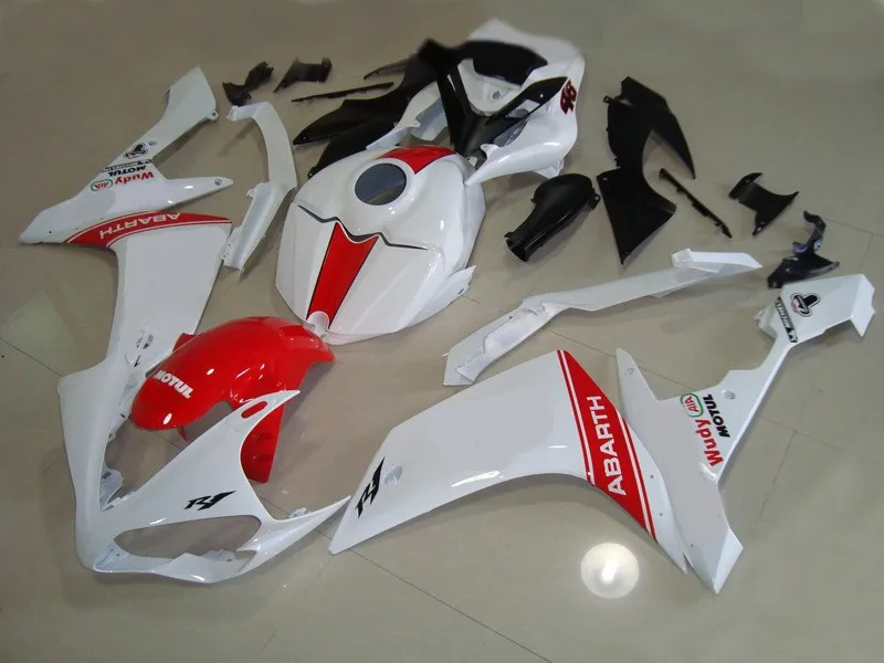 

New Injection mold Fairing kit 100% fit for YAMAHA YZFR1 07 08 YZF R1 2007 2008 YZF1000 ABS Fairings+Tank cover custom red white