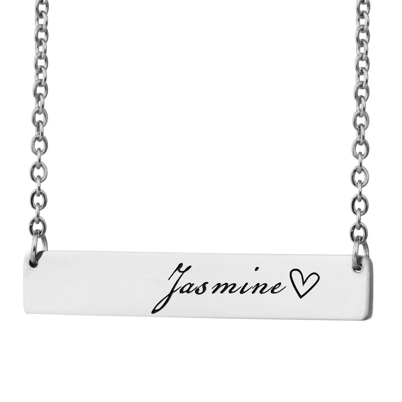Nameplate Bar Necklace Engrave Custom Coordinates Necklace For Women Stainless Steel Personalized Name Words Five Letter Words With Steeld Nameplate Bar Necklace Engrave Custom Coordinates Necklace For Women Stainless Steel Personalized Name Words Five Letter Words With Steeld