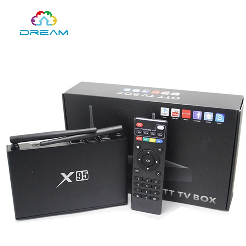 2017 X95 Amlogic S905 2G 8G Quad Core android 5 1 TV Box support wifi 4K