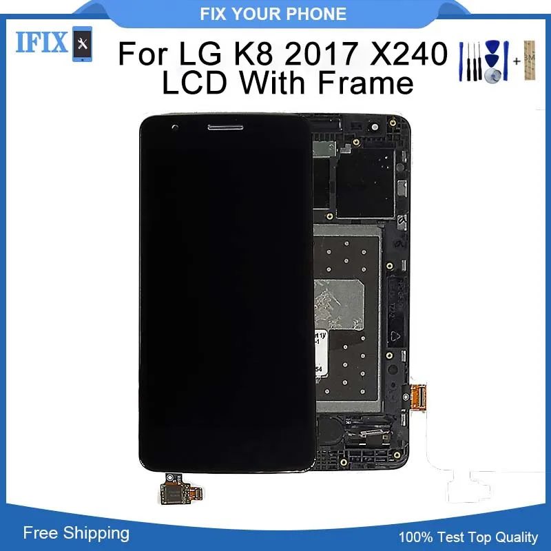 5.0" For LG K8 2017 Display X240 LCD with Frame Touch Screen Mobile
