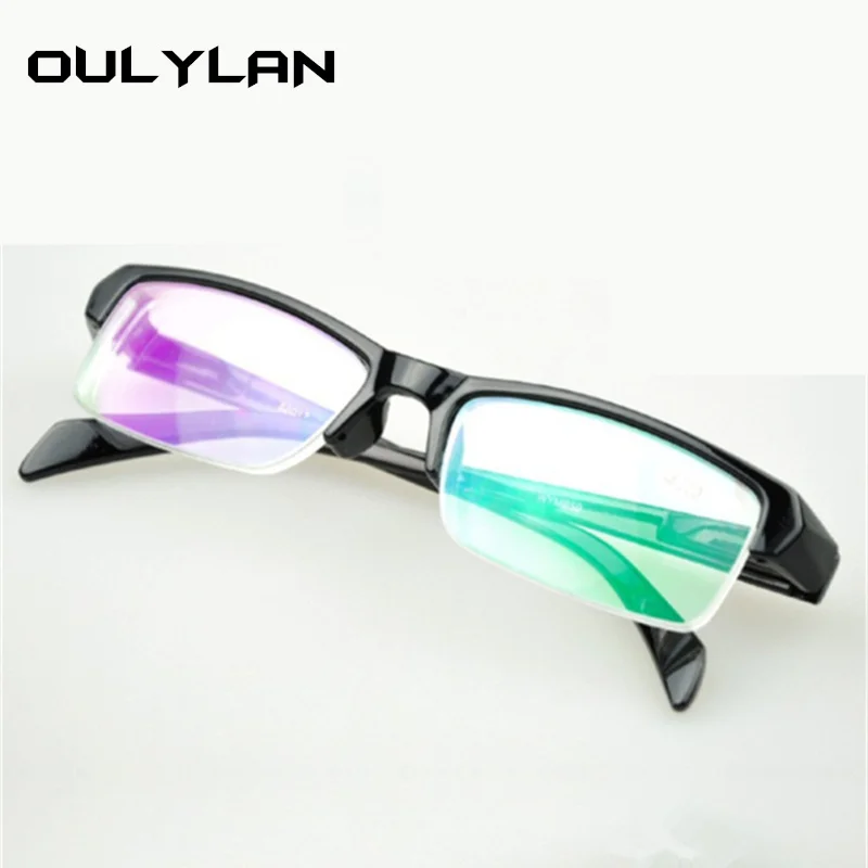 

Oulylan Women Myopia Glasses HD Resin High Quality Cheap Half Frame Black Frams Prescription -2.5 -1.5 Eyeglasses Men Minus Lens