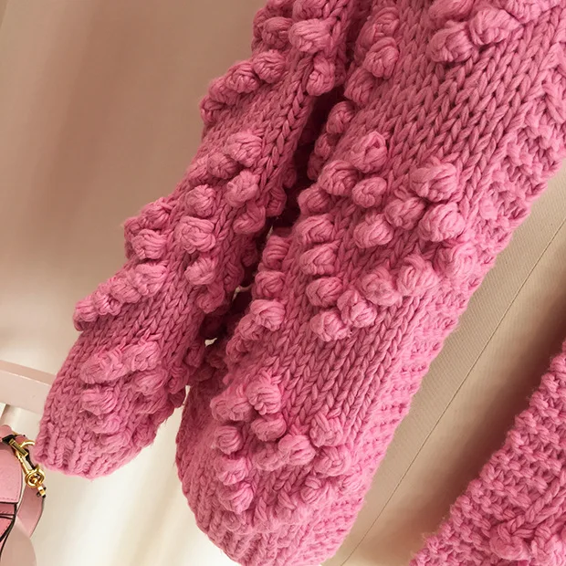 Розовый вязаный кардиган для женщин с длинным рукавом осенние женские зимние свитера модные кашемировые кардиганы женские топы женские джемперы