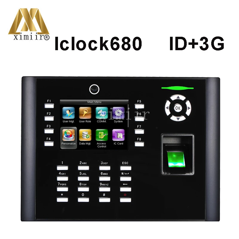 

Biometric 3g iclock680 fingerprint time attendance and access control with125KHZ RFID card reader optional wifi,gprs