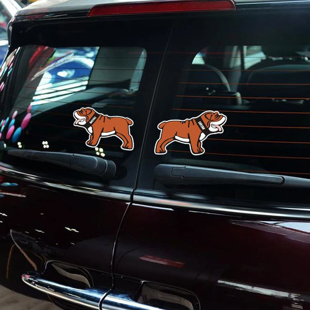 Us 1 56 61 Off Aliauto 2 X Reflektierende Auto Aufkleber Bulldog Offnen Sie Die Tur Warnung Aufkleber Fur Mini Cooper Countryman Clubman Luke R50 51
