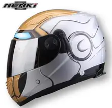 Racing Iron-ManFull Face Motorcycle Helmet Winter Spider Men Double Lens Casco Motorbike Casque