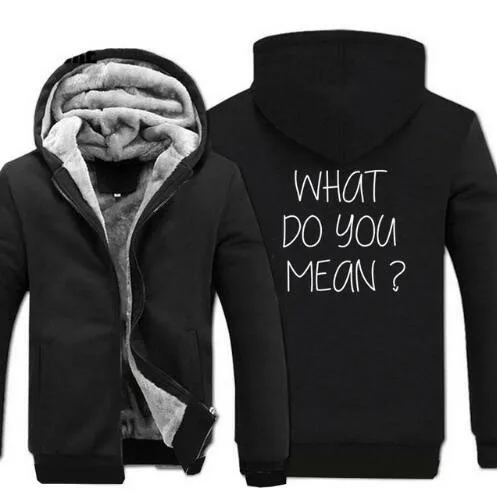 What Do You Mean Justin Bieber Hoodies Sweatshirt Men 2018 Hot Sale Winter Warm Plus Size Hoodie 5XL Letter Print Sportwear Male
