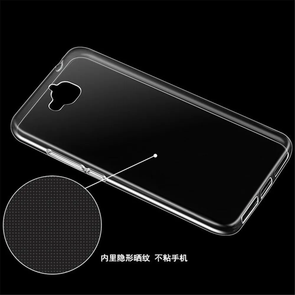 Прозрачный чехол для Huawei Y5 2017 5 0 дюйма Мягкий ТПУ Ультра Кристально чистый Y6
