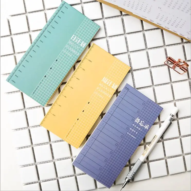 

Creative Candy color Weekly Daily Planner Mini notepad Time schedule planning Agenda To Do List Memo notes Escolar Papelaria