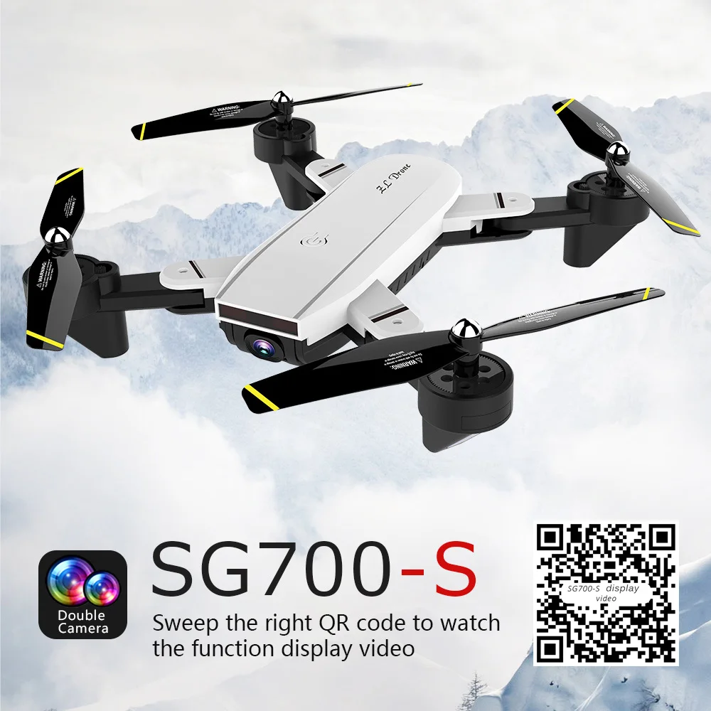 

SG700 Selfie Drone FPV Wifi 0.3MP/2MP Camera Foldable 4CH 6-axle Drone RC Qudacopter Altitude Hold Headless Hoogte Houden Drone