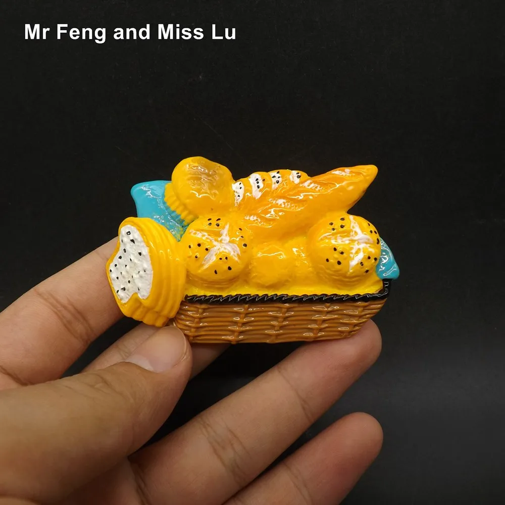 Flat Back Resin Model Round Bread In The Basket Kawaii Simulation Food