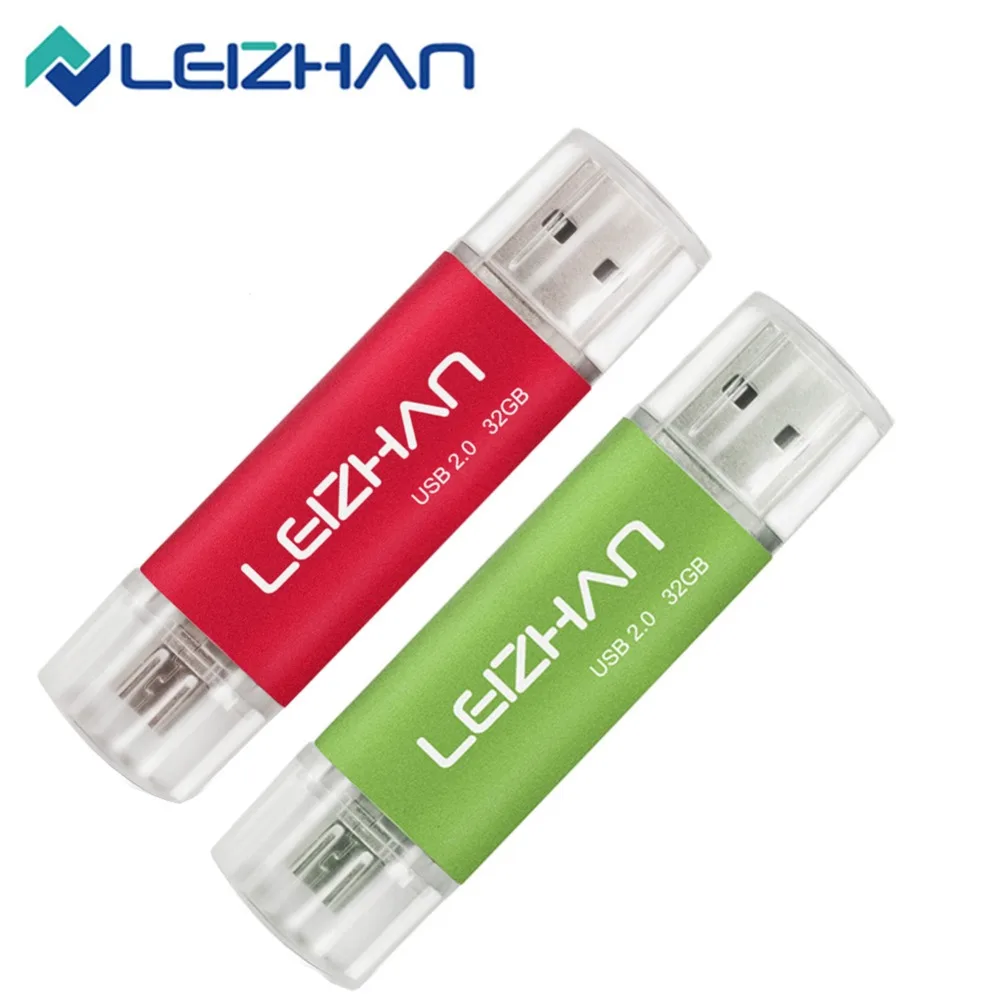 Usb накопитель LEIZHAN 64 ГБ 32 16 8 4 Гб OTG USB флеш Android Micro Phone флешка 2 0 карта памяти|USB
