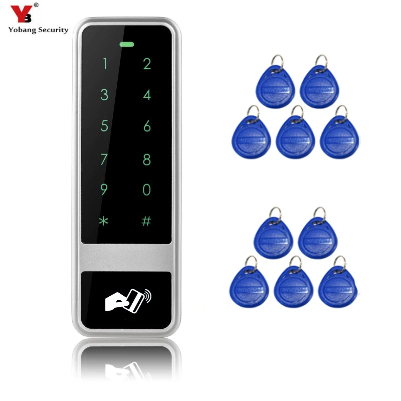 

Yobang Security Smart Waterproof Code Door Lock Keypad Card Intelligent Digital Home Security RFID Access Control Electric Lock