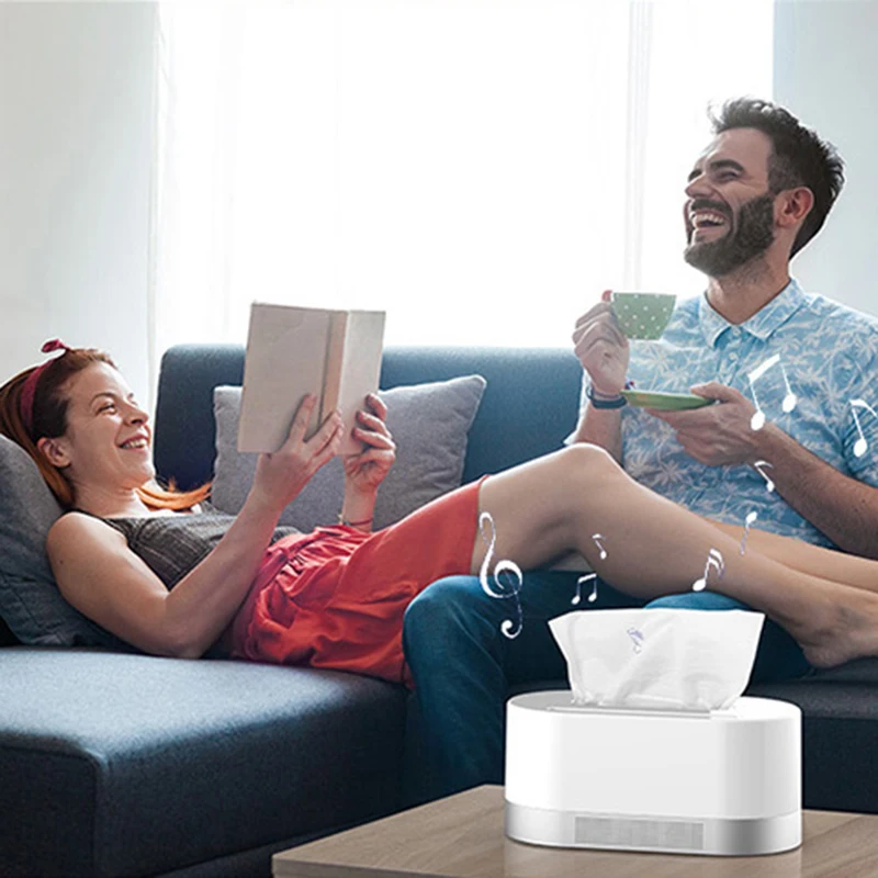 Tissue Box Wireless BT Speaker Stereo Music Soundbox Speaker With Phone Stand Function Support TF card U Disk Novelty Gift (12)