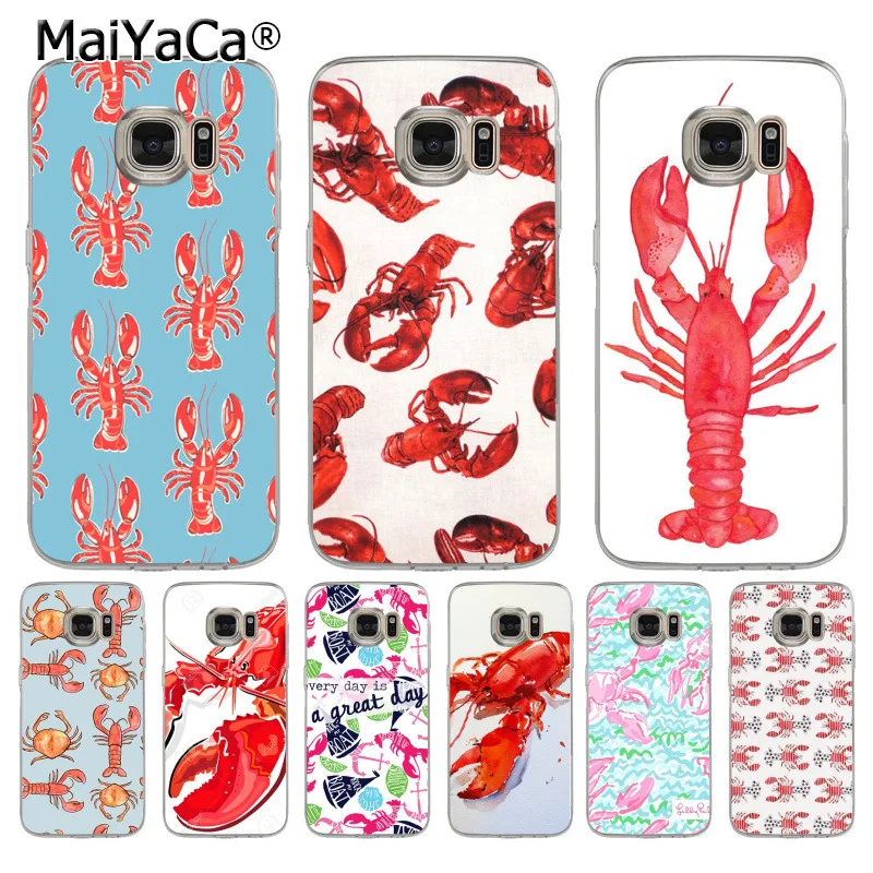 Ультра тонкий чехол для телефона MaiYaCa Animal Lobster с мультяшным рисунком samsung galaxy s7 s6