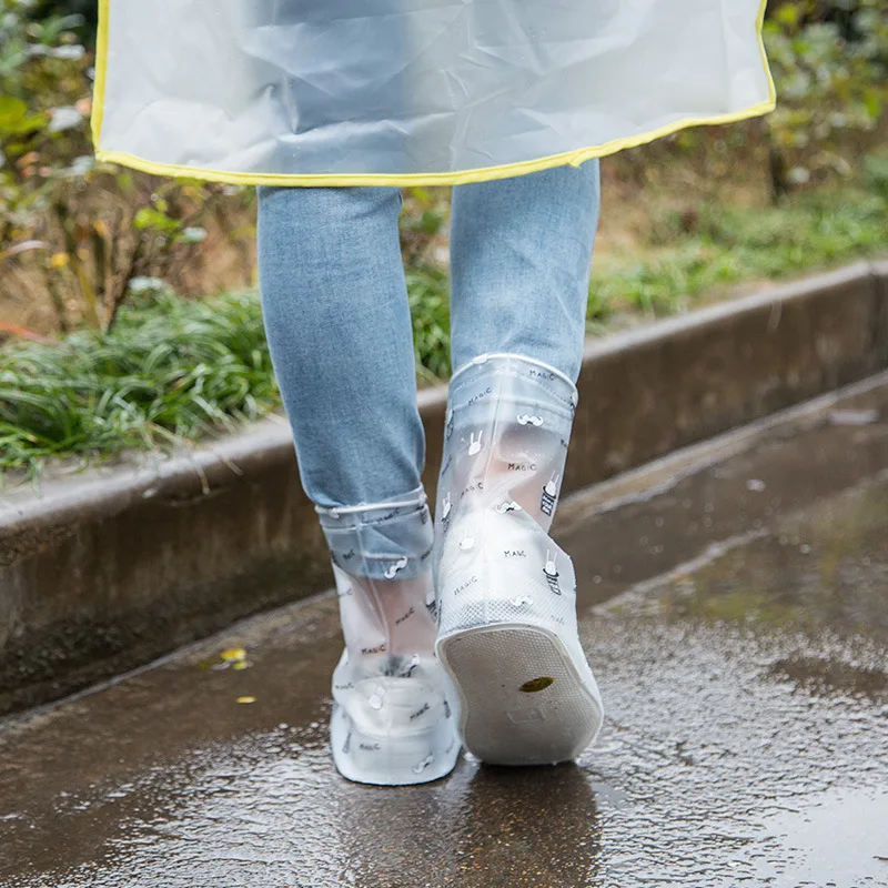 

Sole Antiskid Outdoor Hiking Adult Waterproof Transparent Student Rain Boots