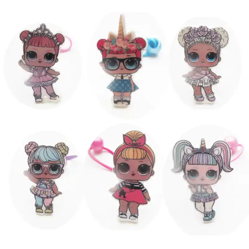 5 шт./1 партия хорошо приятно удивил кукольный круг для волос прекрасный глаз девочка мультяшная Резина струнный колпак декоративный