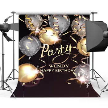 

Mehofoto Background Photograph Birthday Party Balloon Shining Backdrop for Photo Studio Custom Computer Printed PA-052