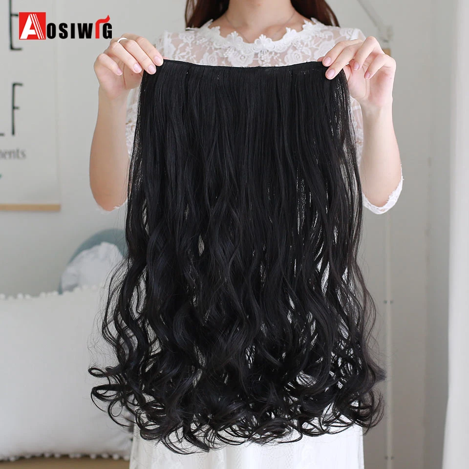 

Synthetic Long Curly Hair 5 Clips in Hair Extensions Heat Resistant for Women Hair Extensions AOSIWIG