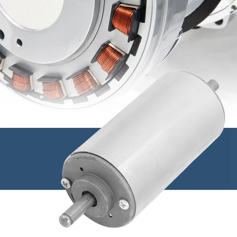 

12-48VDC Spindle Motor 400W High Speed Air Cooled Chromeplate Spindle DC Motor