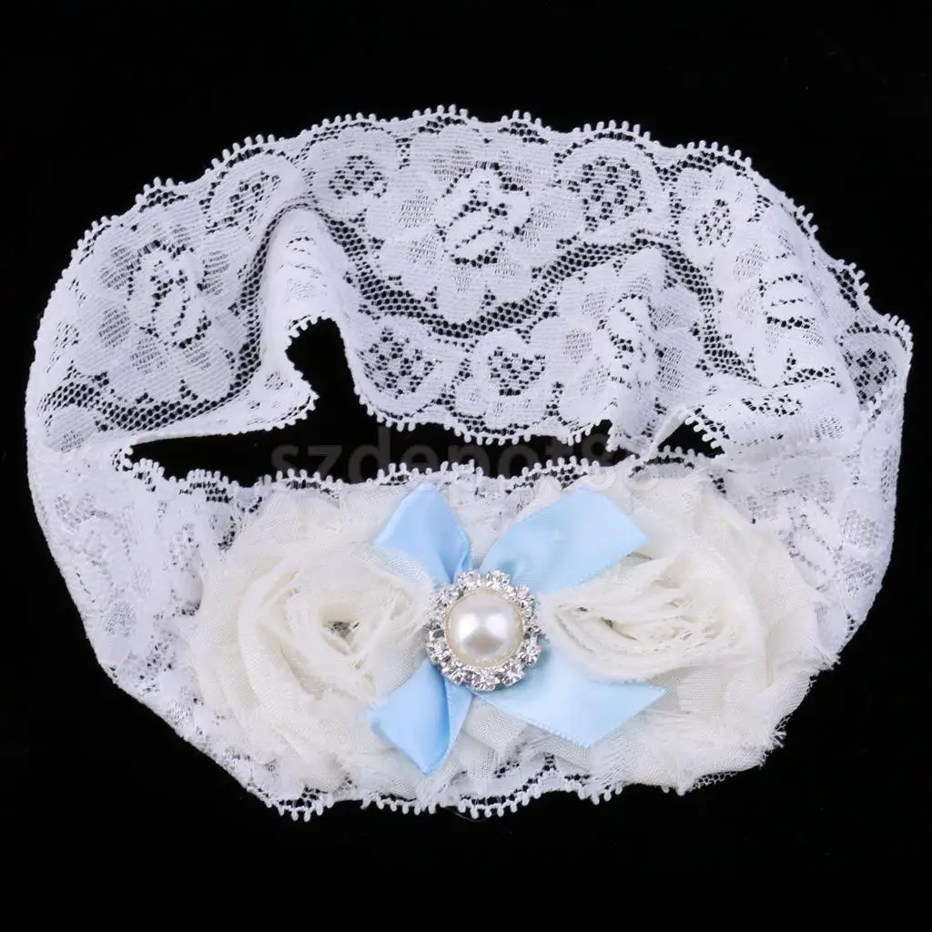 Wedding Bridal Lace Garter Flower Bowknot Elastic Toss Garter Thigh Ring Keepsake