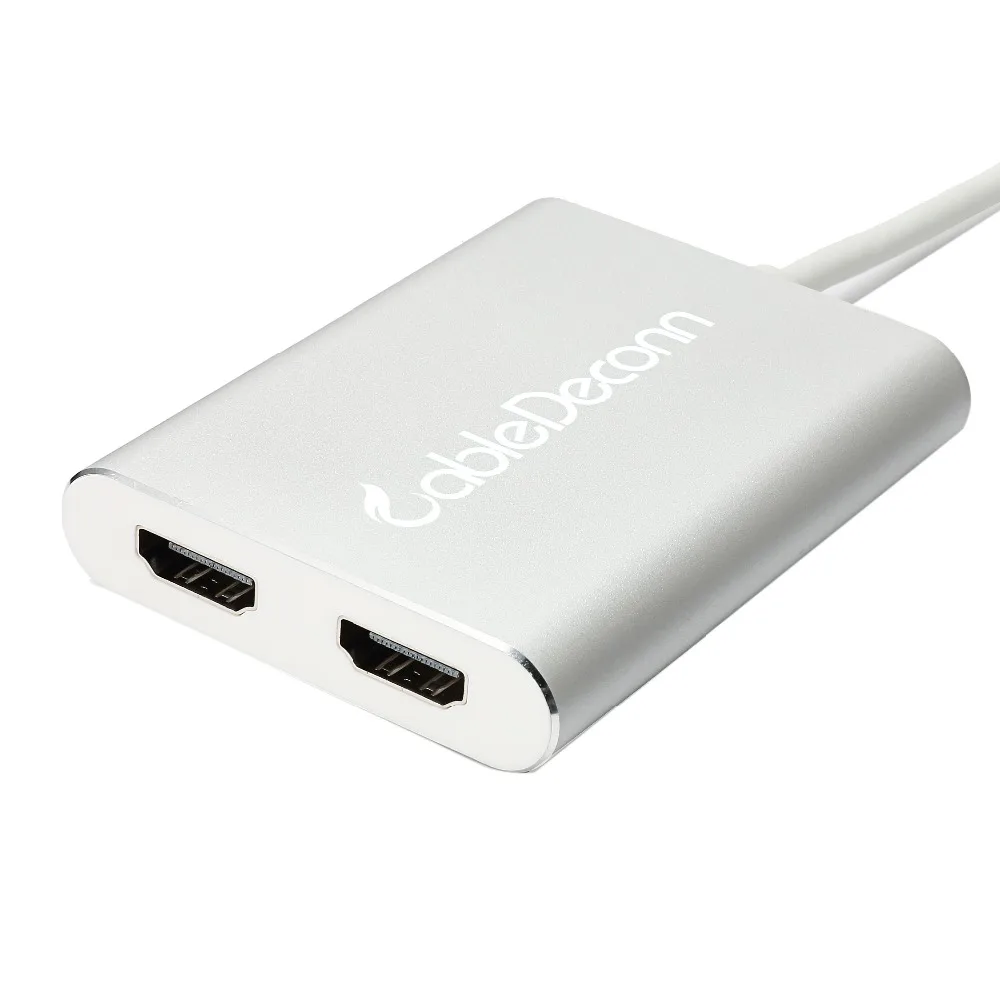 Thunderbolt 3 к двойному hdmi адаптеру usbc несколько хаб Тип c 2 кабель конвертер