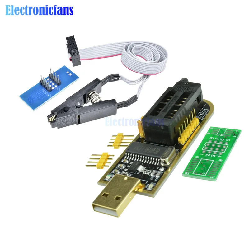 CH340G CH341 CH341A 24 25 серии EEPROM флэш-биос USB программатор SOIC8 SOP8 СОП Формат Флэш-чип зажим для проверки ИС разъем Adpter - Цвет: CH341A with SOP8