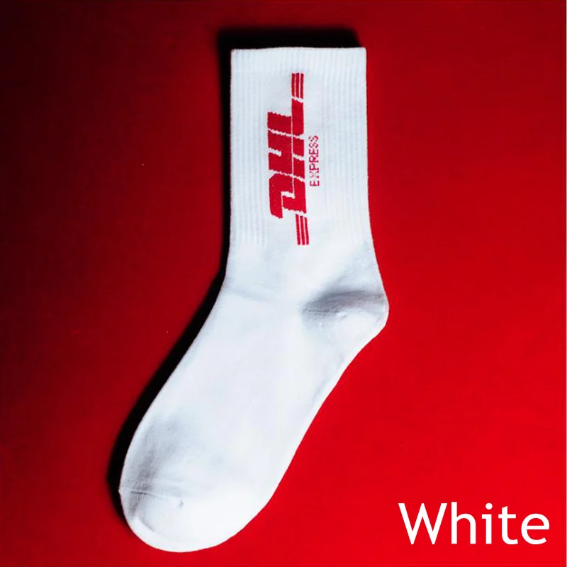Мужские хлопковые Экспресс-носки в стиле хип-хоп, Vete, мужские, ts, стильные, с буквенным принтом, хипстерские, для мужчин и женщин, модные носки, для игры в скейтерборд - Цвет: Белый