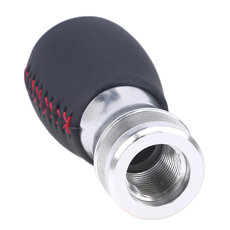 POSSBAY Universal Rojo Negro cosido cuero Car Gear Shift Knob Shifter palanca de transmisión Manual Pomello Cambio POSSBAY Universal Rojo Negro cosido cuero Car Gear Shift Knob Shifter palanca de transmisión Manual Pomello Cambio