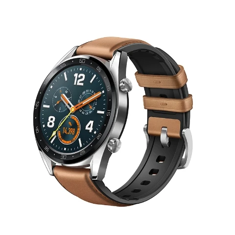 HUAWEI WATCH GT Смарт спортивные часы 1,39 дюймов AMOLED цветной экран Heartrate отчет gps плавание Бег Велоспорт сна монитор Часы - Цвет: Leather Brown