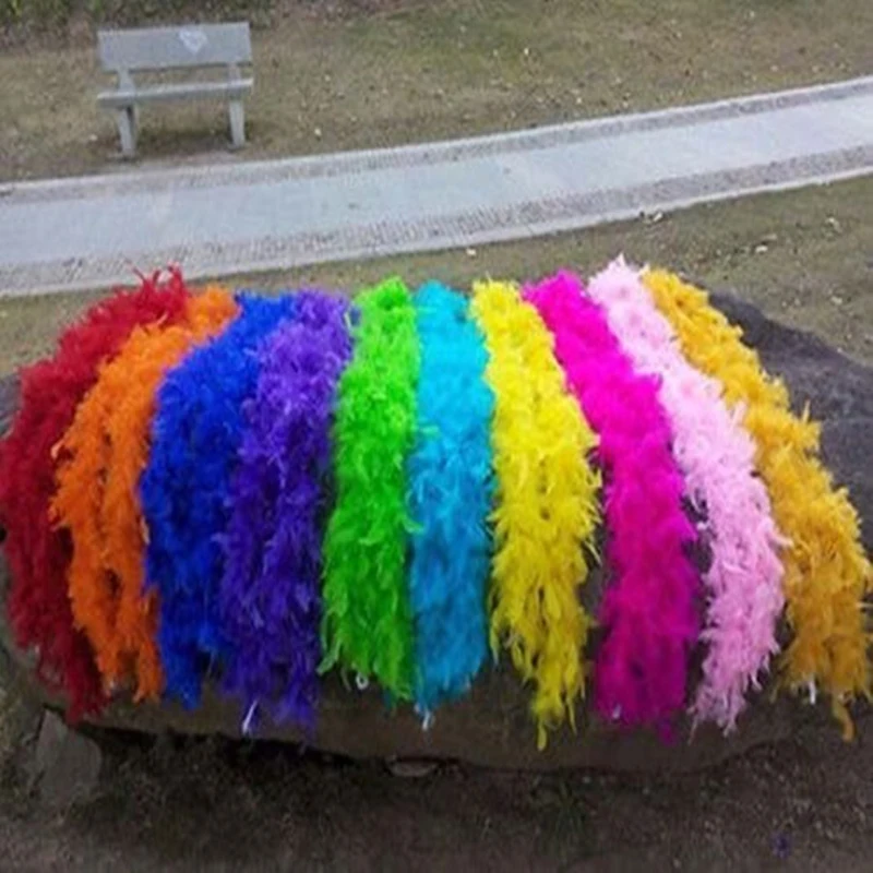 

Wholesale 2 yards long natural Turkey feathers Feather boa Decorative DIY
