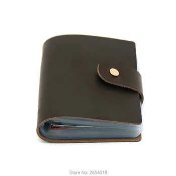 

Crazy horse and cattle manual large capacity multi card pickup credit card bag retro name card clip 60 card
