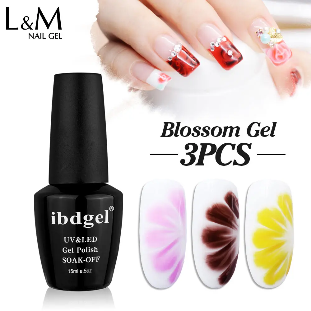 3PCS/Lot Blooming Gel Polish For 15ml Long Lasting Uv Gel Verish Blossom Nail Gel UV Colorful