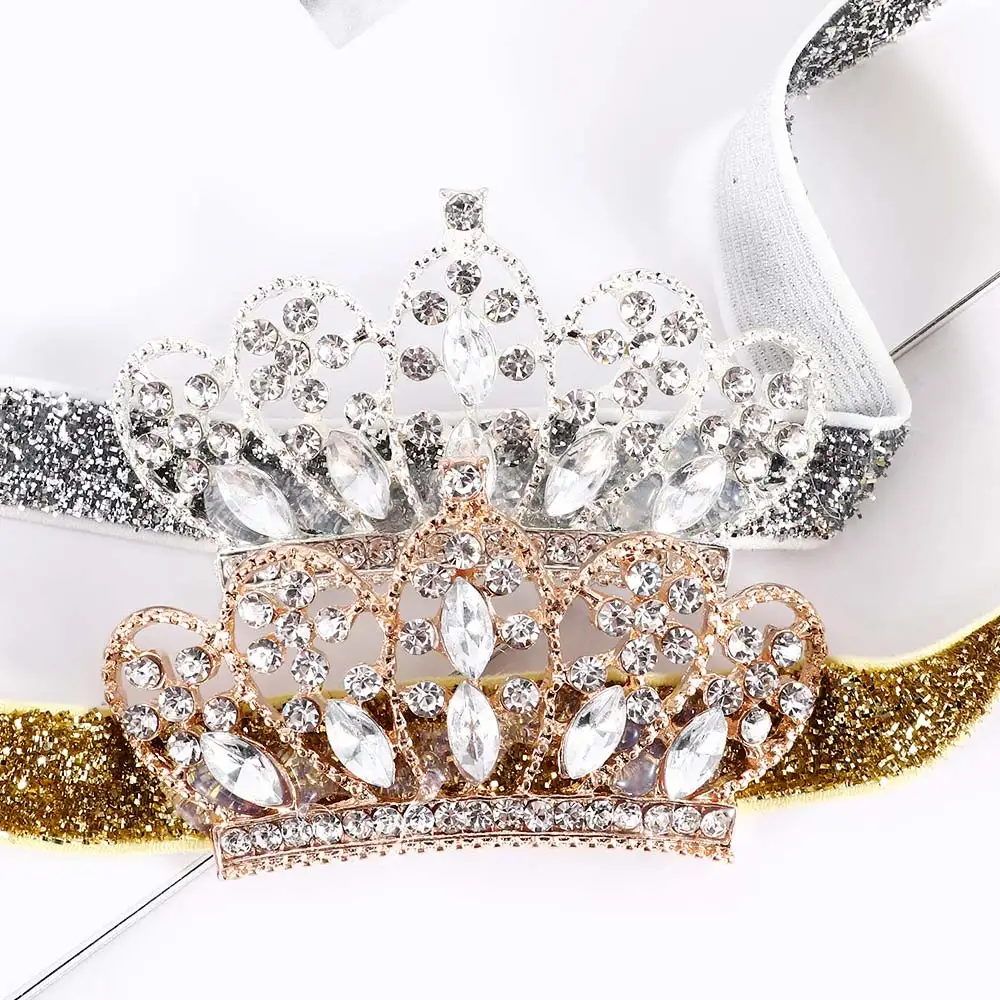 

Princess Rhinestone stal Tiaras Crowns Headband Kid Girls Love Bridal Prom Crown Wedding Party Accessiories Hair Jewelry