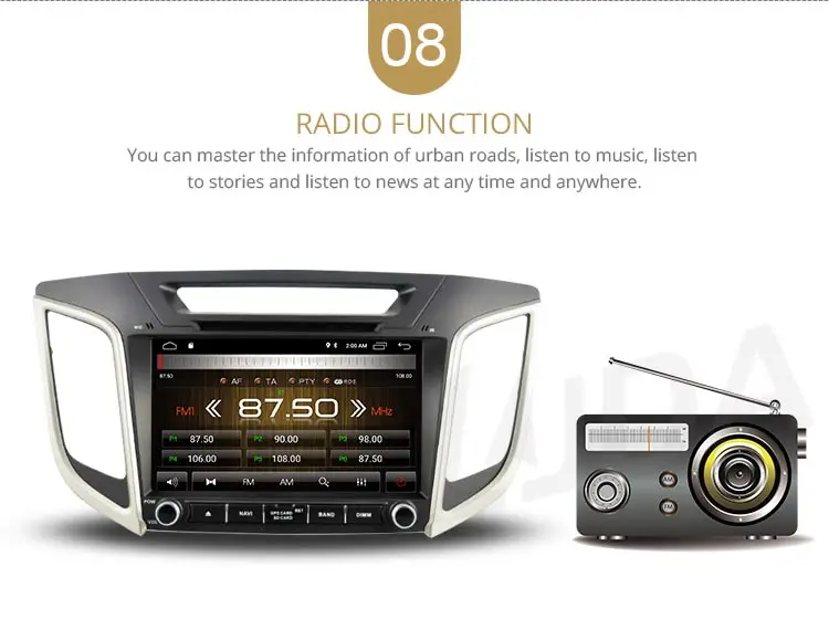 Best LJDA Android 9.1 Car dvd player for HYUNDAI IX25 CRETA Car Radio headunit gps navigation stereo multimedia WIFI autoaudio 2G+16G 10