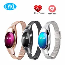 Женский подарок Z18 Смарт-часы браслет водонепроницаемый с кровяным давлением пульсометр Шагомер фитнес-трекер умный Браслет