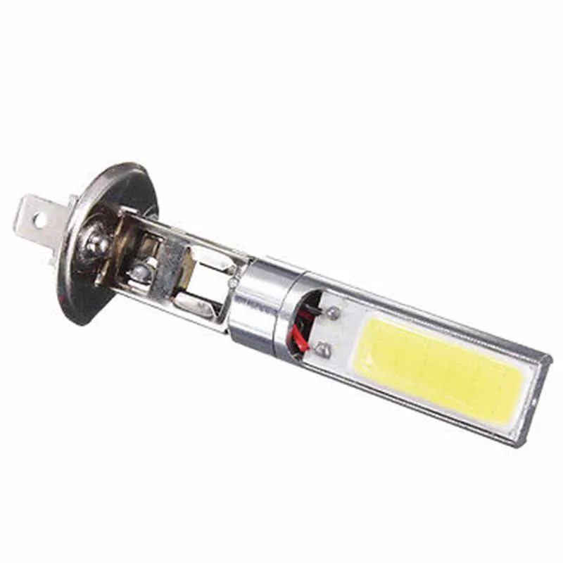 2pcs/lot DC 12V H1 COB LED Car Fog Light Headlight DRL Daytime Running Light Replacement Bulb Super Bright White Lighting Lamp