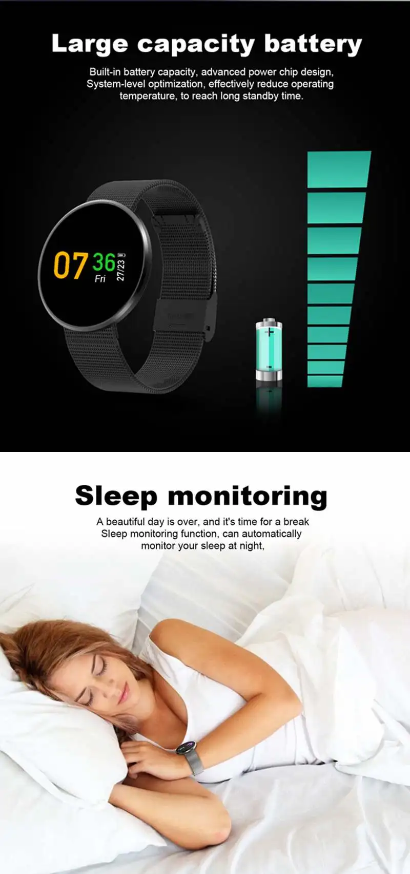 Bakeey CF006H 0.96 IPS Color Screen Blood Oxygen Pressure Heart Rate Monitor Pedometer Smart Watch