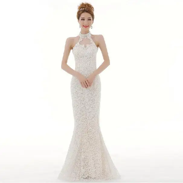 turtleneck prom dress