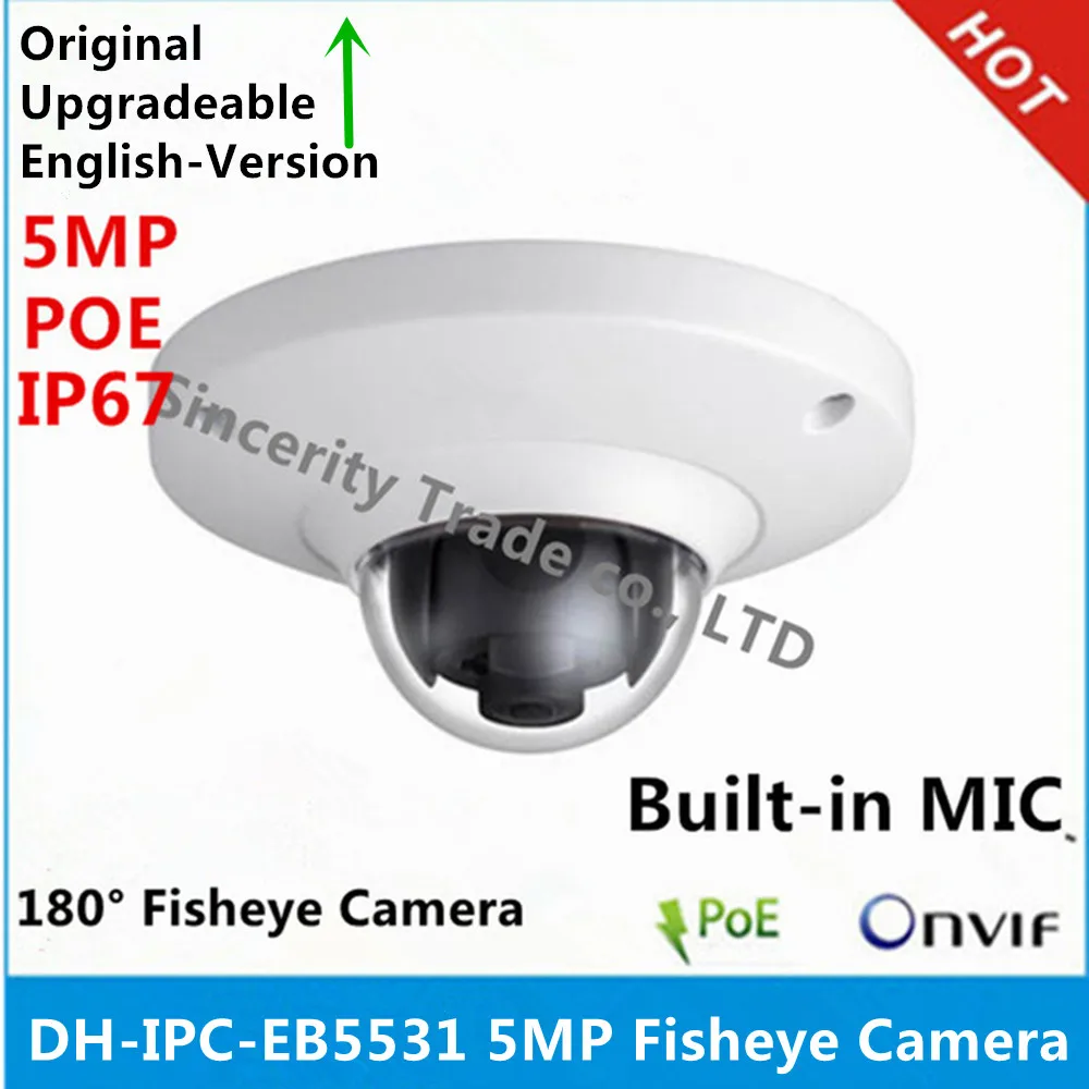 

DH IPC-EB5531 5MP WDR Panorama 180 Degree built-in MIC with SD card slot POE Network Fisheye IP Camera replace IPC-EB5500