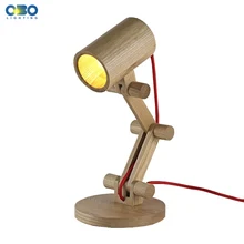 Modern Table Lamp Wood Adjustable Cylinder Study Desk Light Bedroom Bedside Decoration Lighting E27 110-240V wood robot shape modern decoration table lamp study desk light bedroom bedside lighting e27 110 240v free shipping