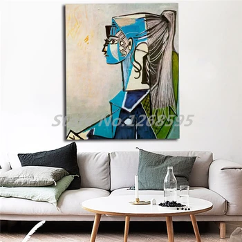 

Portrait Of Sylvette David In Green Chair 1954 By Pablo Picasso Art Canvas Poster Painting Wall Picture Print Home Bedroom Decor