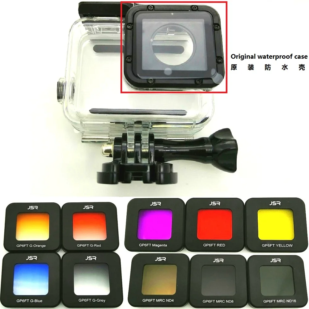 

Original waterproof Case Filter CPL/Lens Cover/Cap Filter Kits Underwater diving Red UV filter For GoPro Hero 5/6/7 Black camera