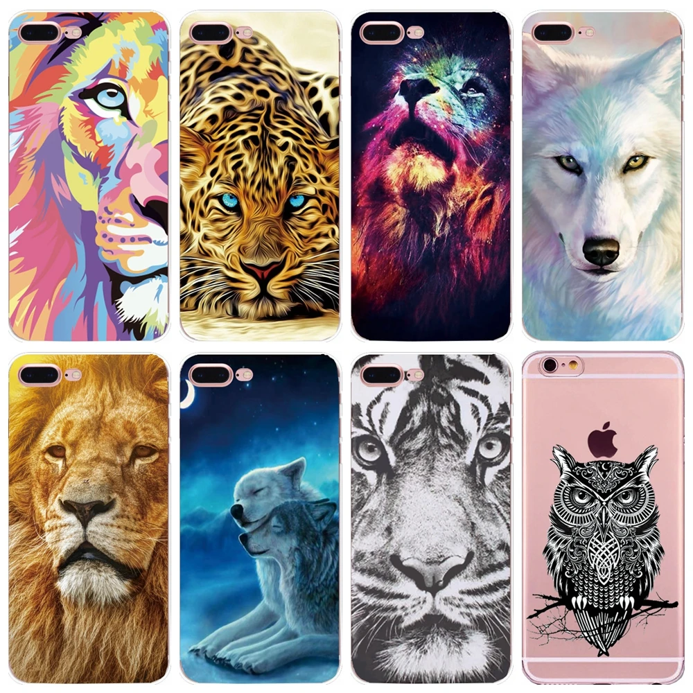 Watercolor Tribal Lion Tiger Face Elephant Wolf Leopard