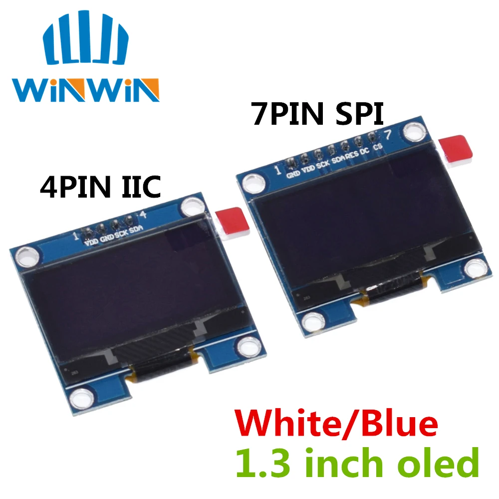 1 шт. 1,3 дюйма O светодиодный модуль белый/синий SPI/IIC IEC Коммуникационный Цвет 128X64 1,3 дюйма O светодиодный ЖК-дисплей светодиодный модуль 1," O светодиодный модуль