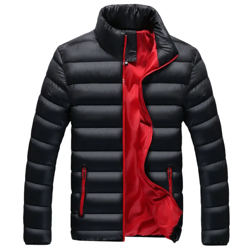 

ZHENYUEQIAutumn Winter Parka Men Jacket Coat Outerwear Fashion Padded Quilted Warm Male Jackets Casual