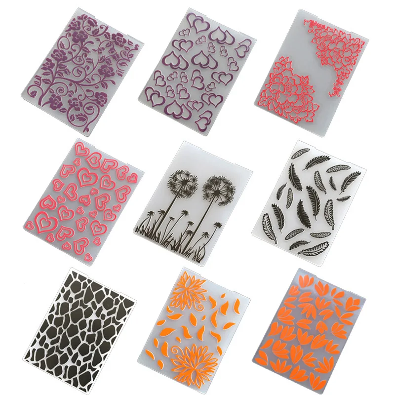 

Plastic Embossing Folder For Scrapbook DIY Album Card Tool Plastic Template Stamp Card Making Decoration
